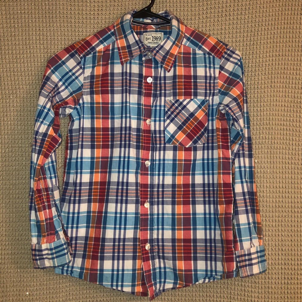 EUC BOYS PLAID BUTTONDOWN